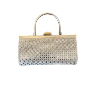 Silver Rhinestone Sparkle Crossbody Clutch Purse